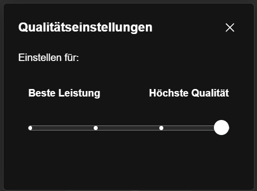Videqualität einstellen