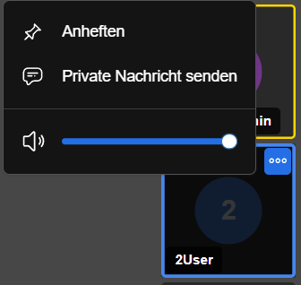 Einstellungen anderen Teilnehmer*innen