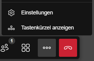 Symbolleiste: Weitere Einstellungen (ausgeblendet)